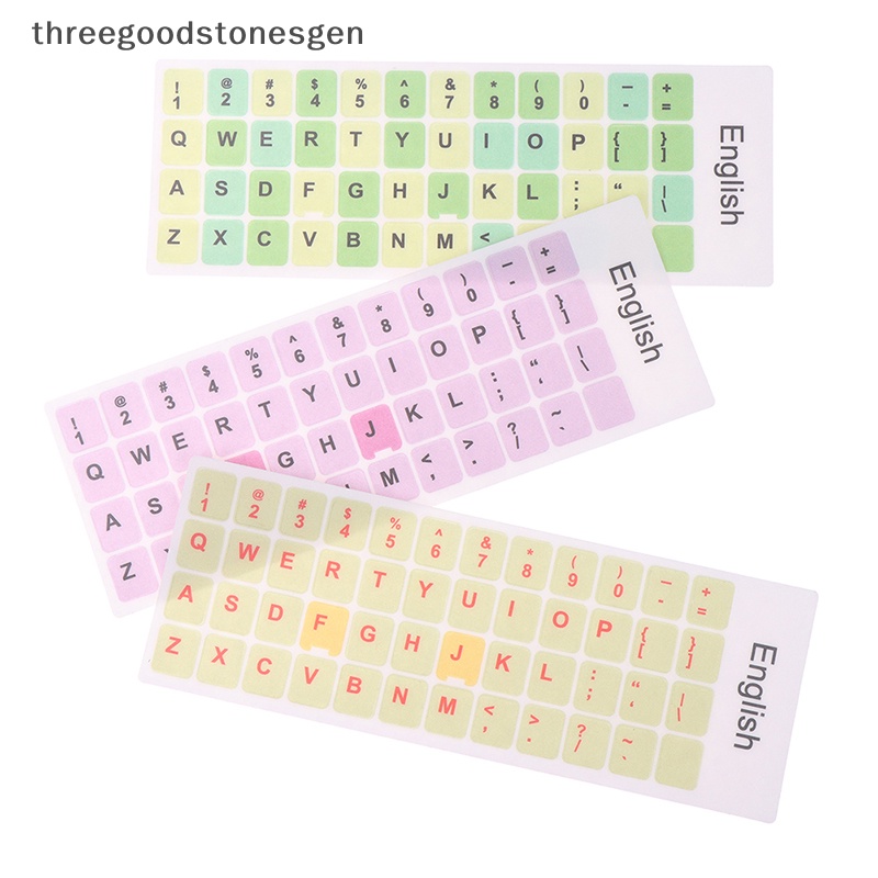 1 Miếng Dán Bàn Phím Máy Tính In Chữ Tiếng Anh Màu Sắc Macaron Dễ Thương