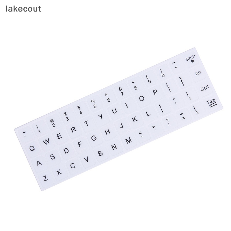 Miếng Dán Bàn Phím Máy Tính Laptop Chữ Tiếng Anh Màu Trắng Đen