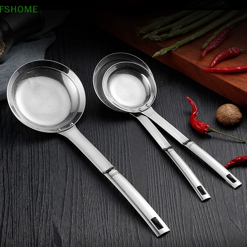 Muỗng Lọc Dầu Tay Cầm Dài Bằng Thép Không Gỉ