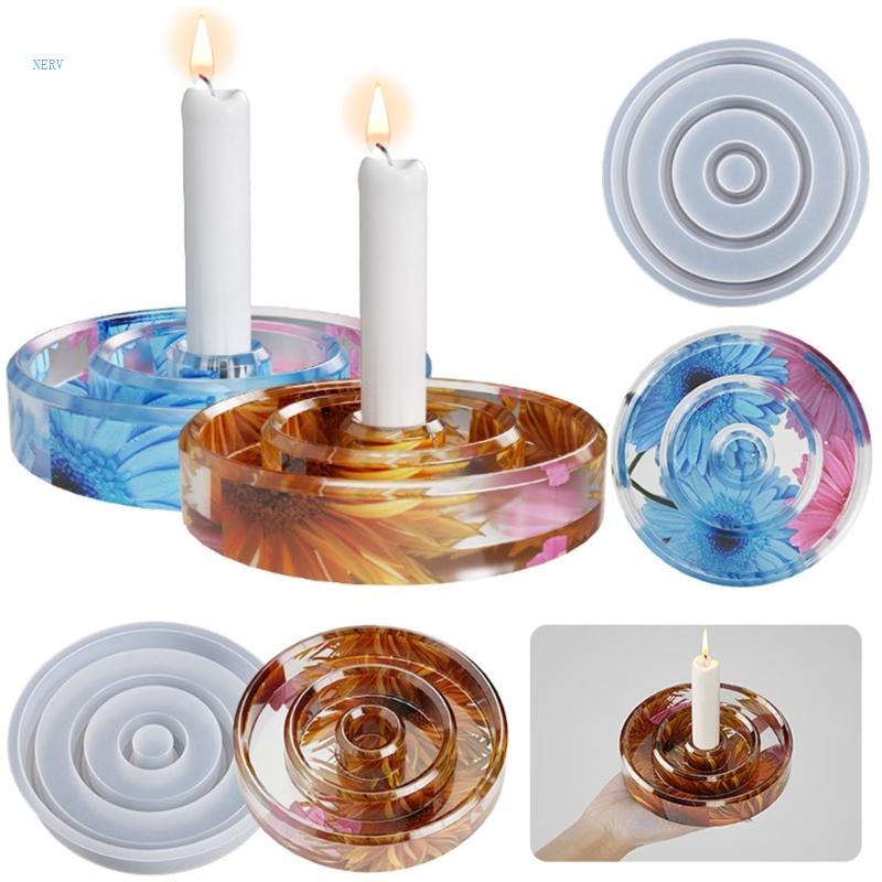 Khuôn Silicone Làm Giá Đỡ Son Môi Hình Tròn Tiện Dụng