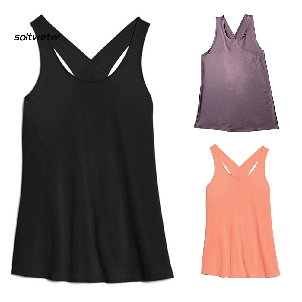 Áo Tank Top Thể Thao Đan Dây Chéo Lưng Thời Trang Quyến Rũ Cho Nữ