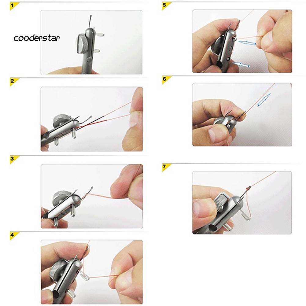 Dụng Cụ Thắt Nút Dây Câu Cá Hai Đầu Bằng Hợp Kim Nhôm