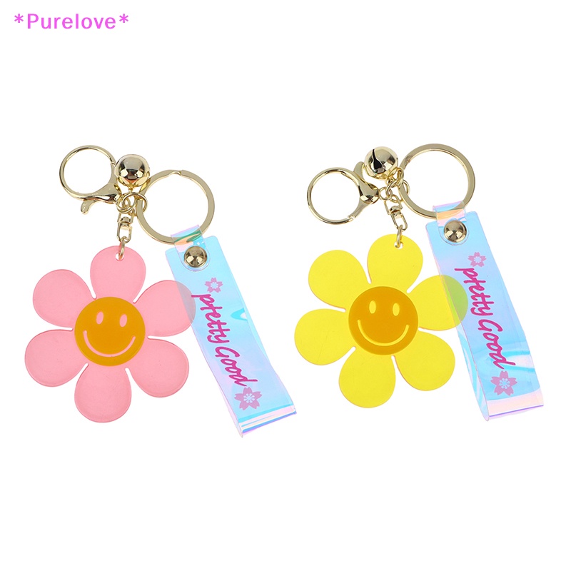 Móc Khóa Hình Hoa Hướng Dương Mặt Cười Bằng Acrylic Sáng Tạo Dành Cho Nữ Mới