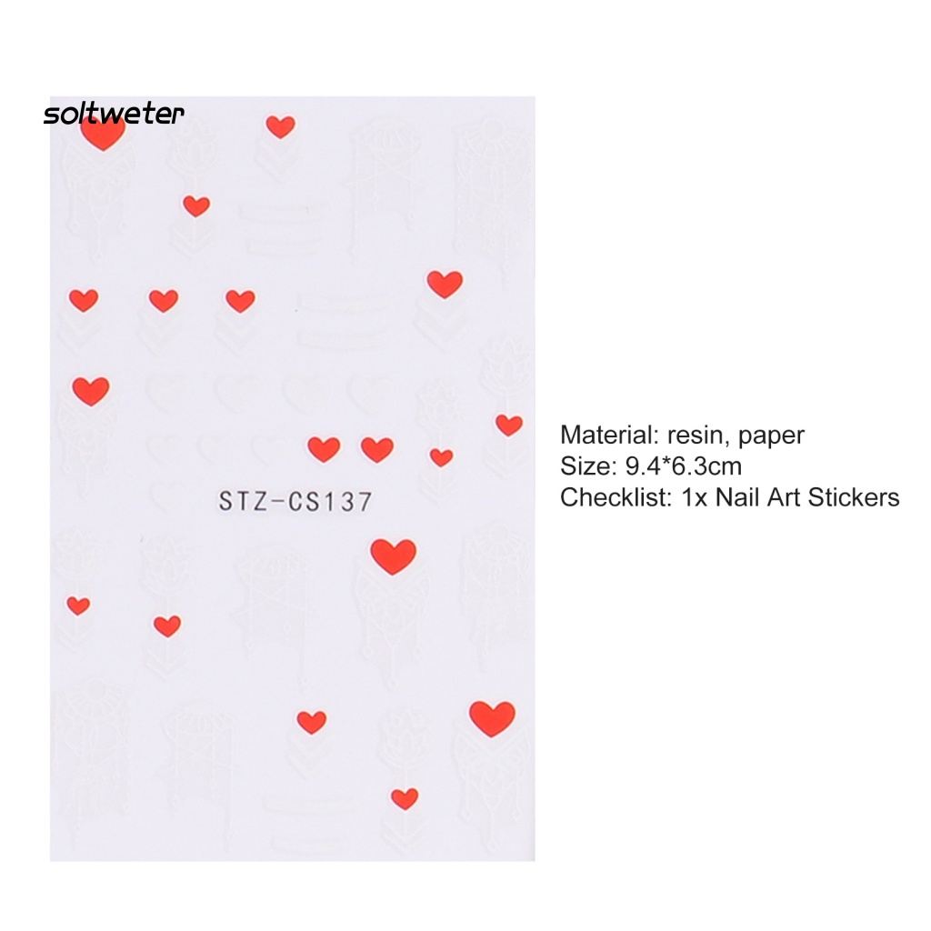 Miếng Dán Trang Trí Móng Tay Nghệ Thuật Kiểu Pháp Xinh Xắn DIY Cho Nữ