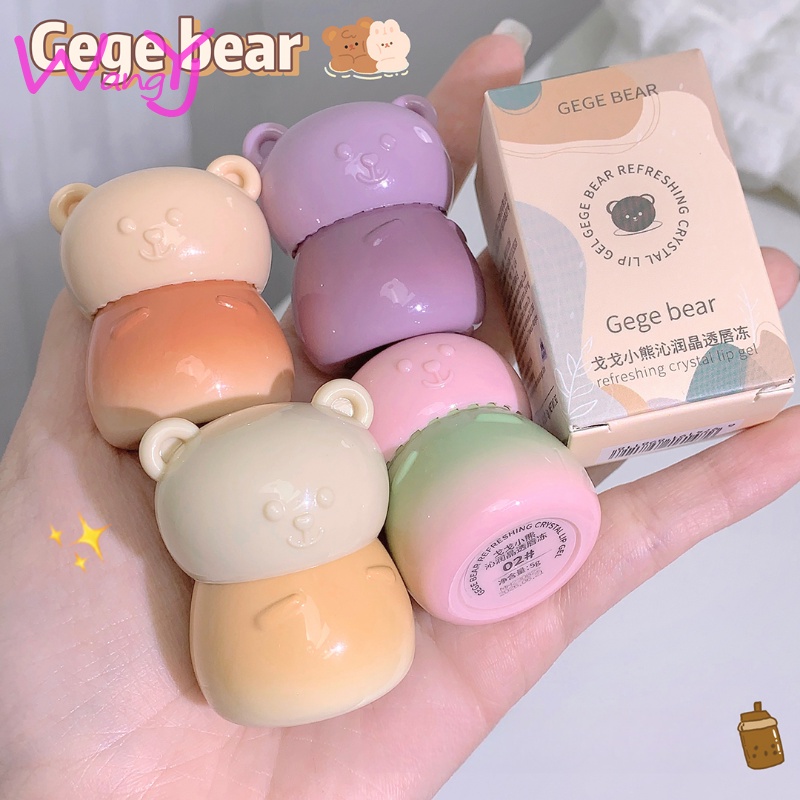 Son Môi Gege Bear Màu Pha Lê Trong Suốt Dưỡng Ẩm Bổ Sung Nước Lên Màu Nhanh