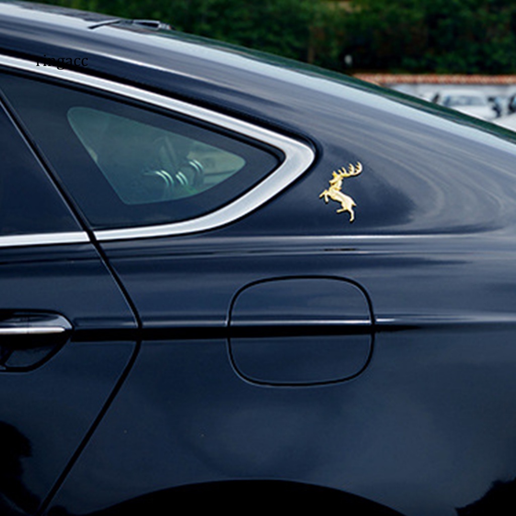 Nhãn Dán Trang Trí Thân Xe Hơi Mạ Điện Hình Hươu 3D Chống Rỉ Sét Không Phai Màu