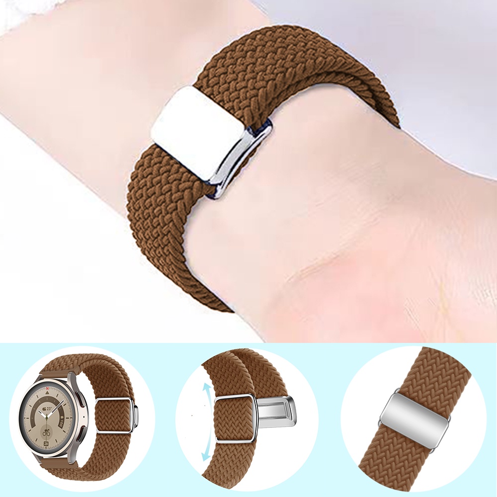 Dây Đeo Nylon 20mm 22mm Cho Đồng Hồ Thông Minh Samsung Galaxy Watch 4 3 6 5 Pro Classic Active 2 Huawei 4 GT 2 3