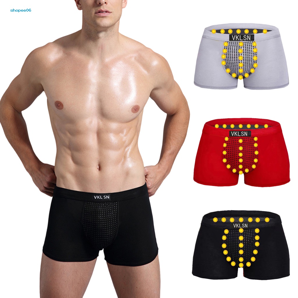 Quần Lót Boxer Màu Trơn Hít Nam Châm Hình Chữ U Thấm Hút Mồ Hôi Plus Size Cho Nam