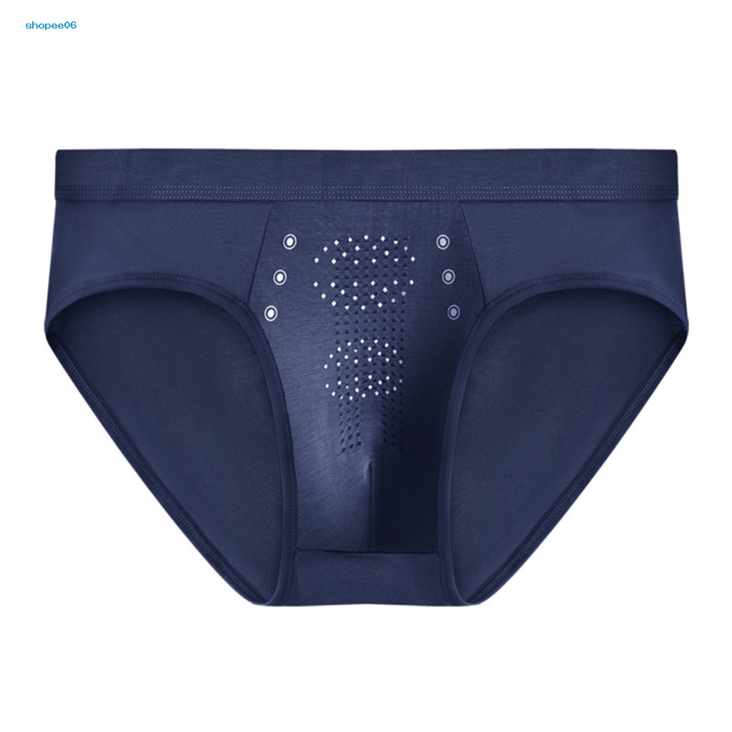 Pemg Quần Lót Nam Khoét Lỗ Nhỏ Siêu Co Giãn Thoáng Khí Lưng Thấp Màu Trơn Chống Tĩnh Điện Kích Thước Lớn