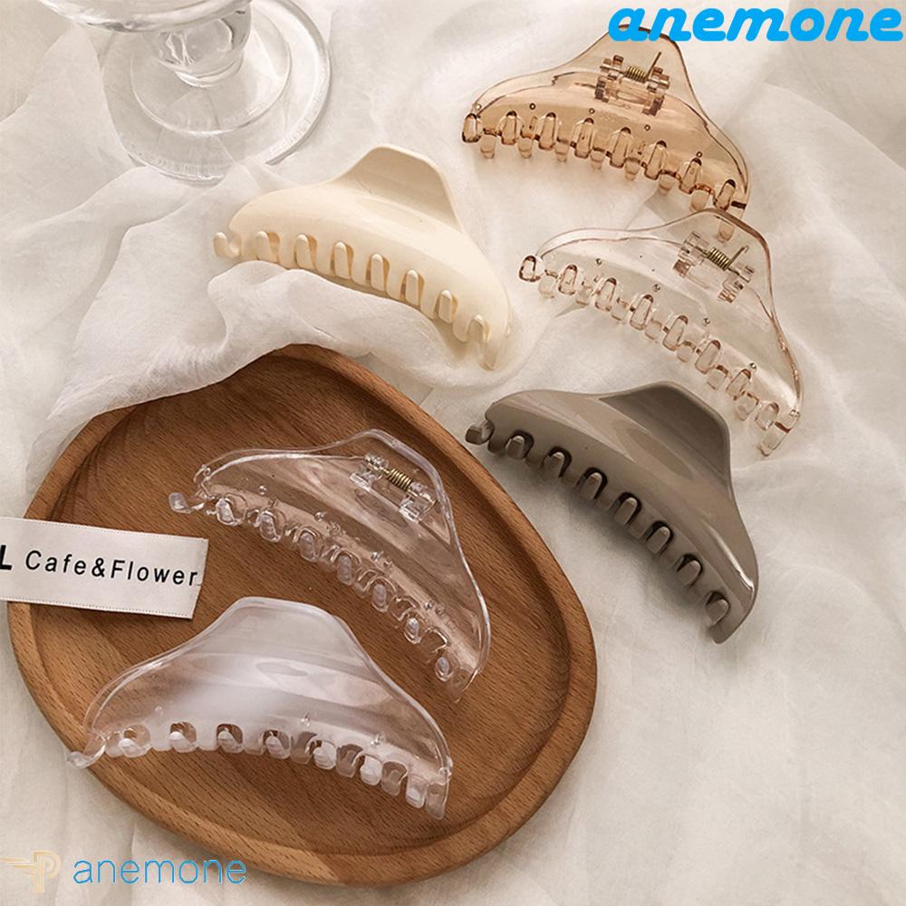 ANEMONE Kẹp Tóc Càng Cua Họa Tiết Hình Học Thời Trang Hàn Quốc Cổ Điển