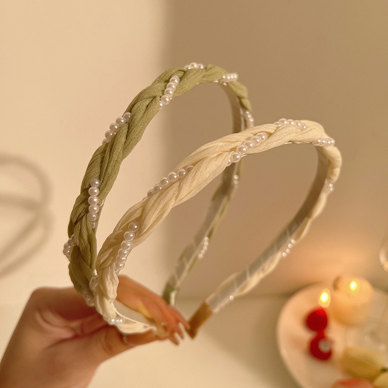 Băng Đô Vải Lưới Đính Ngọc Trai Thời Trang Dành Cho Nữ