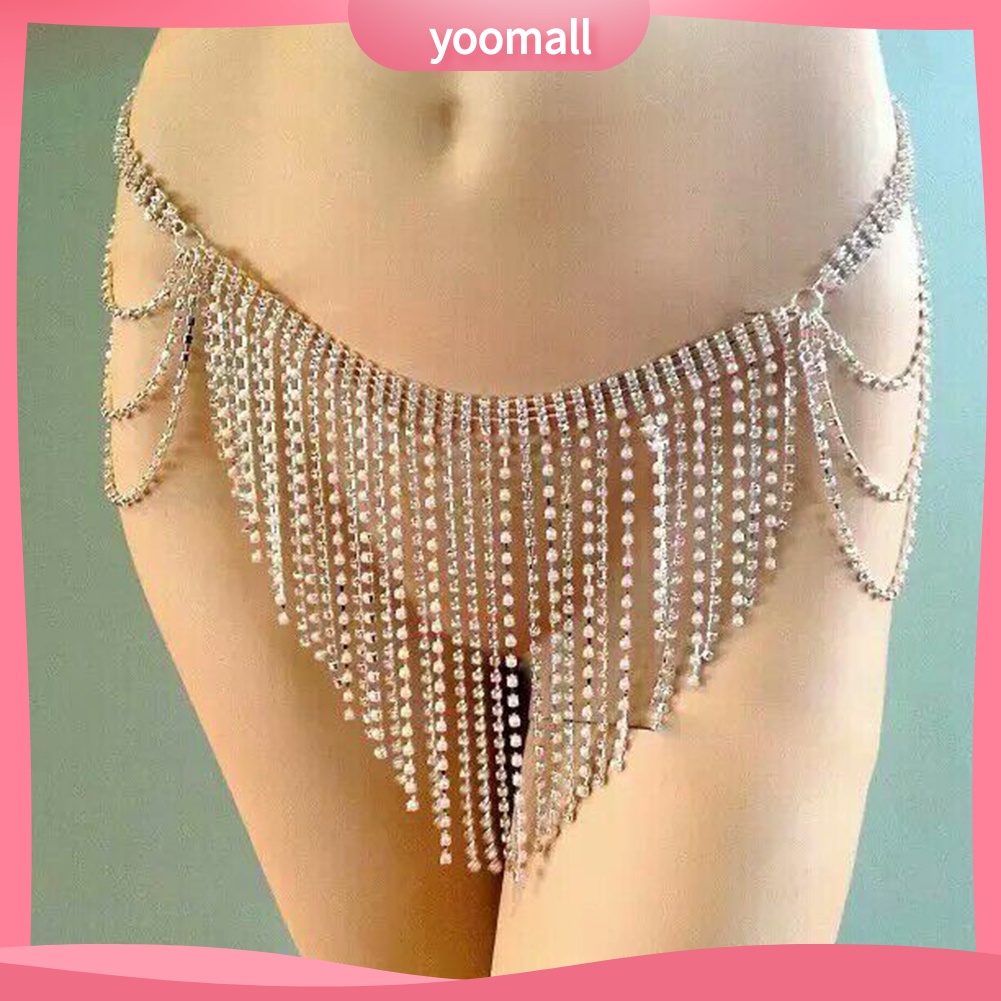 Dây Đeo Hông Đính Đá Tua Rua Thời Trang Đi Biển Mùa Hè Cho Nữ