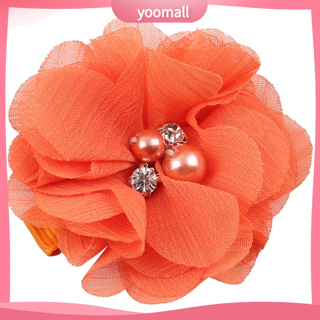 [YM] Kẹp Tóc Bắt Sáng Trang Trí Hoa Tinh Tế Dễ Mặc Hàng Ngày Cho Trẻ Em