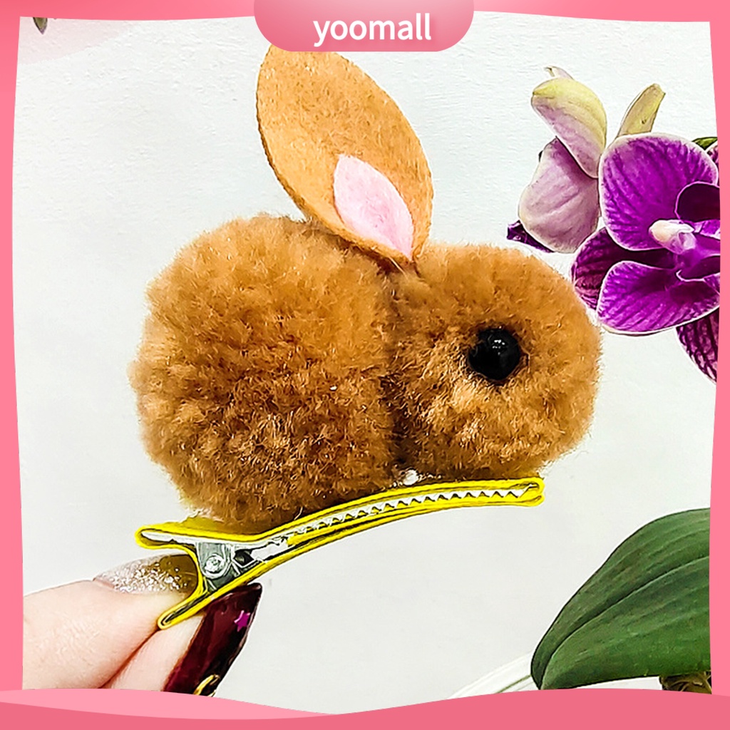 Kẹp Tóc Hình Thỏ Hoạt Hình Nhiều Màu Sắc Tiện Dụng Cho Bé