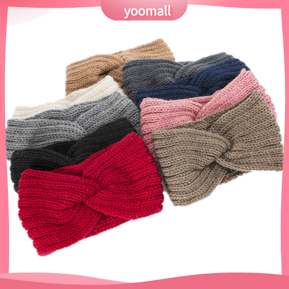 Băng Đô Dệt Kim Co Giãn Giữ Ấm Mùa Thu Đông Cho Nữ