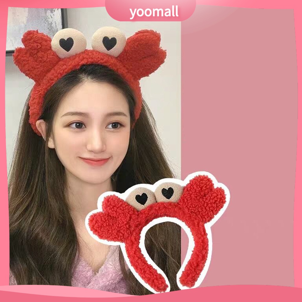 Băng Đô Cài Tóc Chống Trượt Hình Cua Hoạt Hình Dễ Thương Cho Nữ