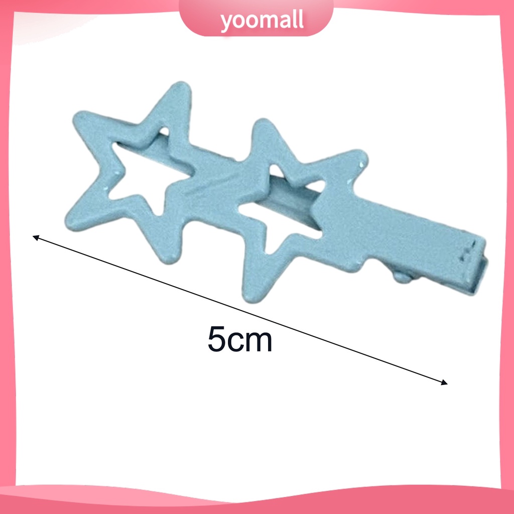 Kẹp Tóc Rỗng Siêu Nhẹ Không Trượt Hình Ngôi Sao Màu Sắc Tươi Sáng Cho Nữ