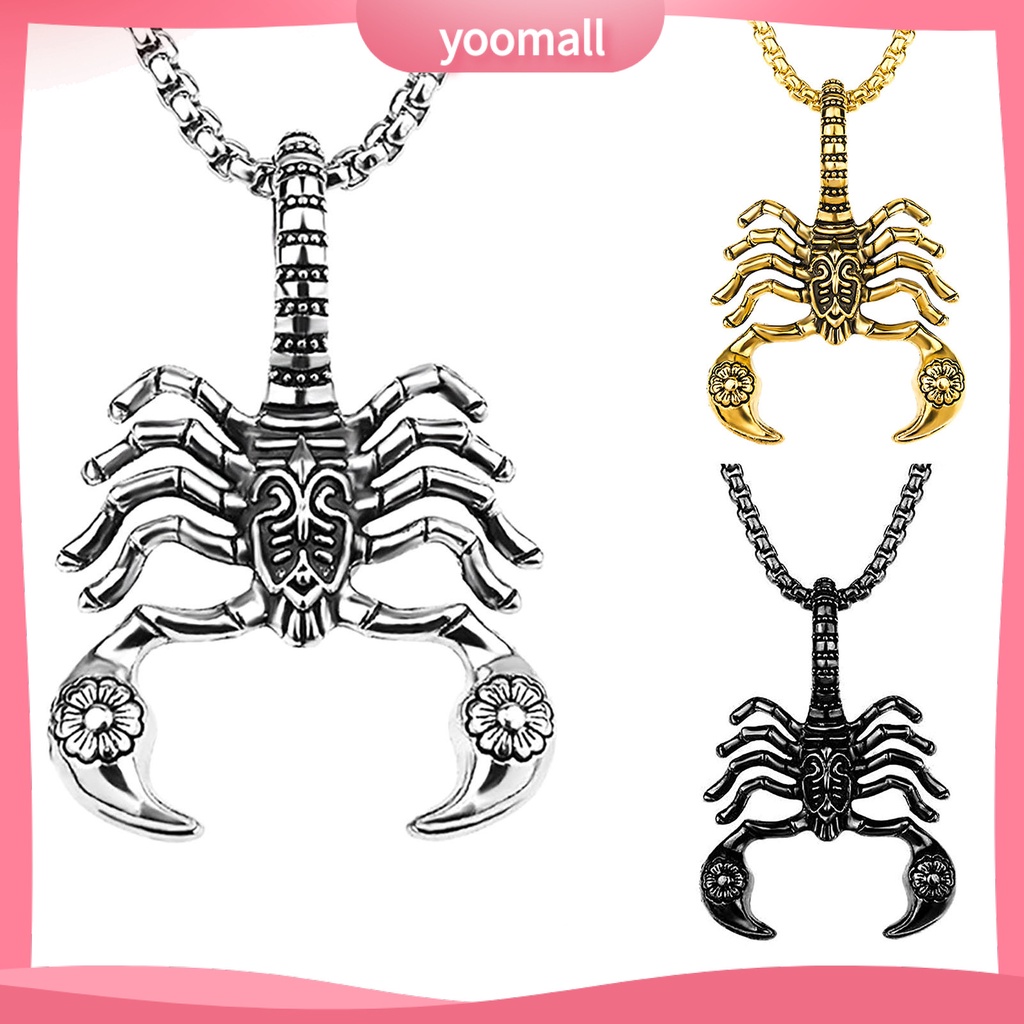 Vòng cổ Hợp Kim Cứng Mặt Hình Bọ Cạp Rỗng Unisex