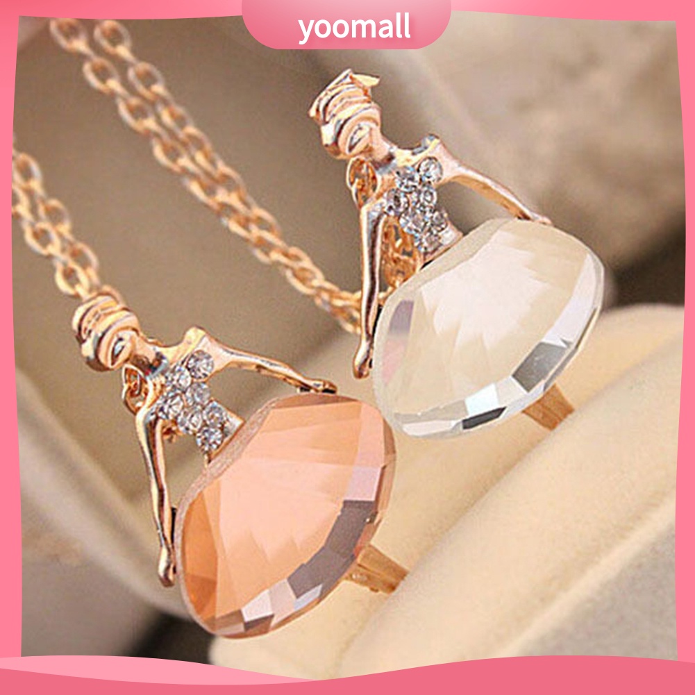 Vòng cổ Mặt Hình Cô Gái Múa Ba Lê Đính Đá Thời Trang Dành Cho Nữ