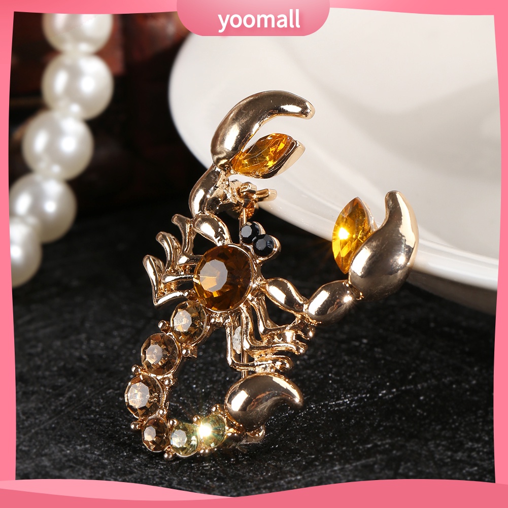 Ghim Cài Áo Hình Bọ Cạp Đính Đá Nhân Tạo Thời Trang