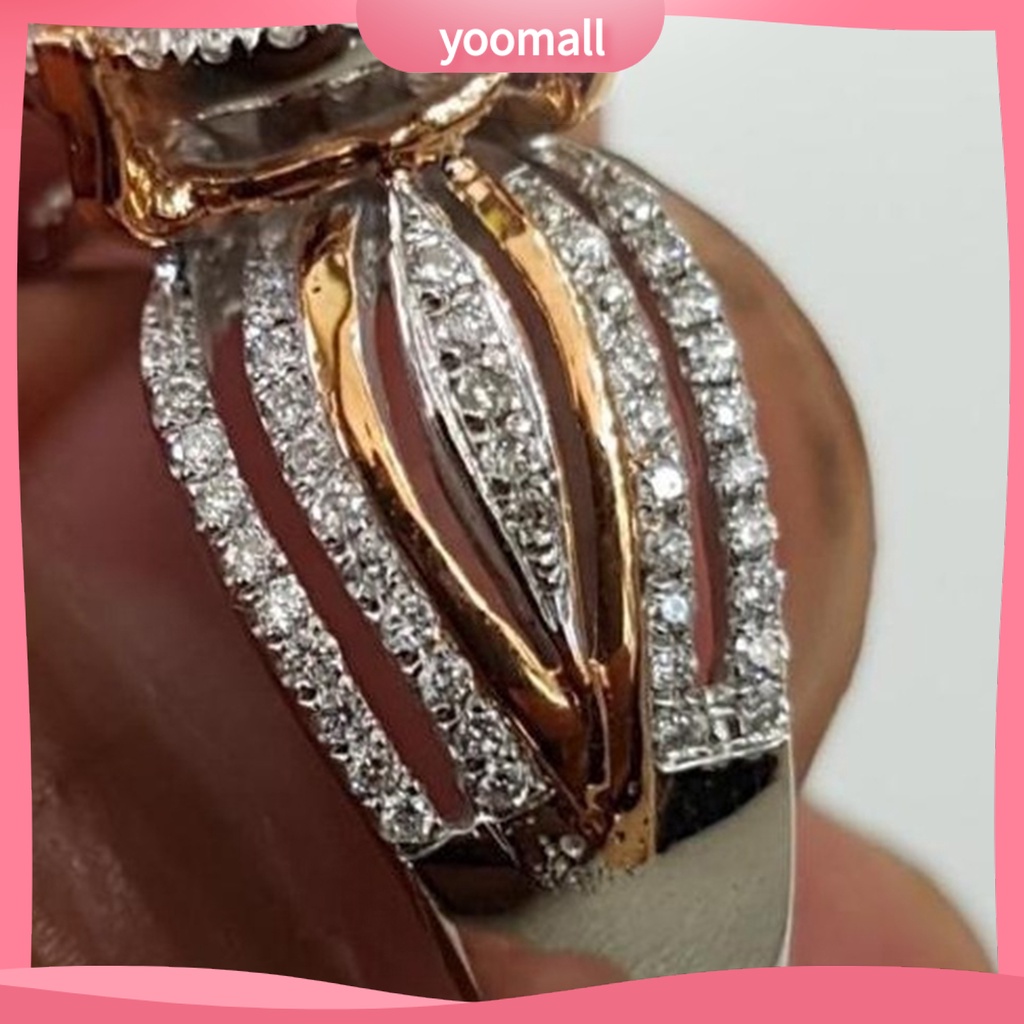 Nhẫn Đính Đá Nhiều Lớp Không Phai Màu Khối Lượng Nhẹ Thời Trang Cho Nữ