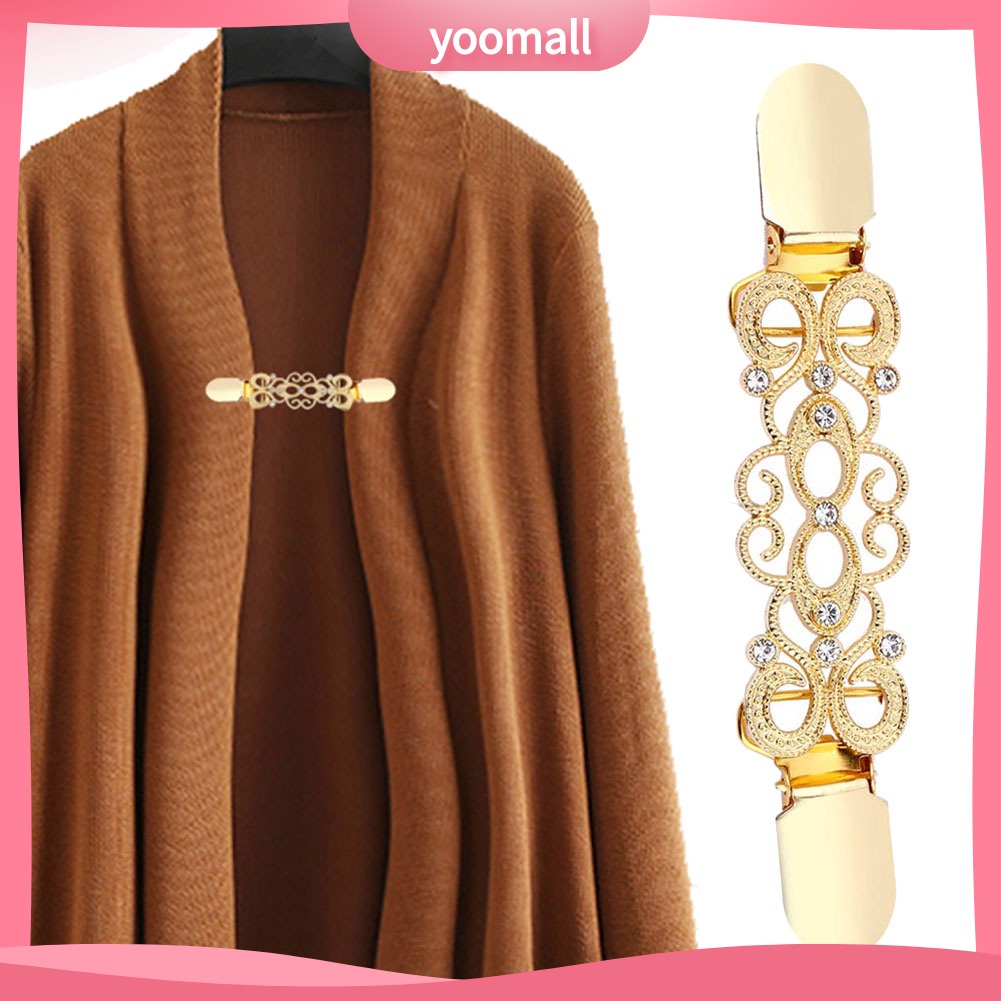 Set 5 Kẹp Cổ Áo / Đầm / Khăn Choàng Họa Tiết Hoa Vintage Nữ Tính