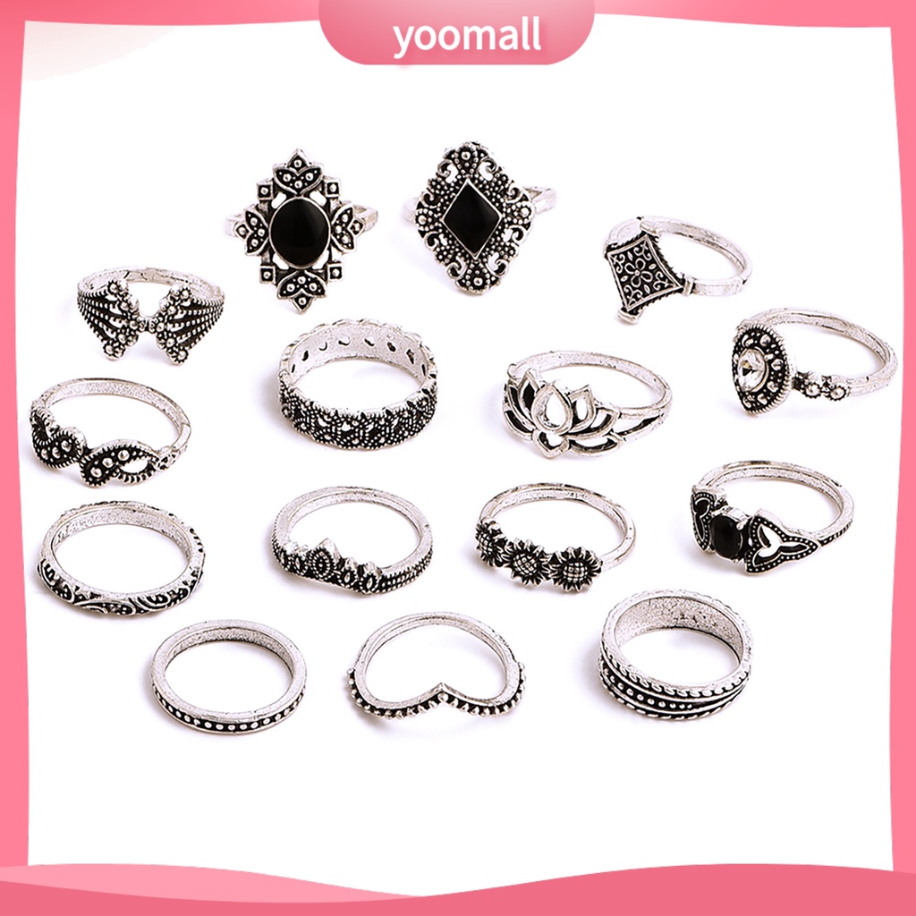 Bộ 15 Nhẫn Đeo Tay Thiết Kế Ấn Tượng Cho Nữ