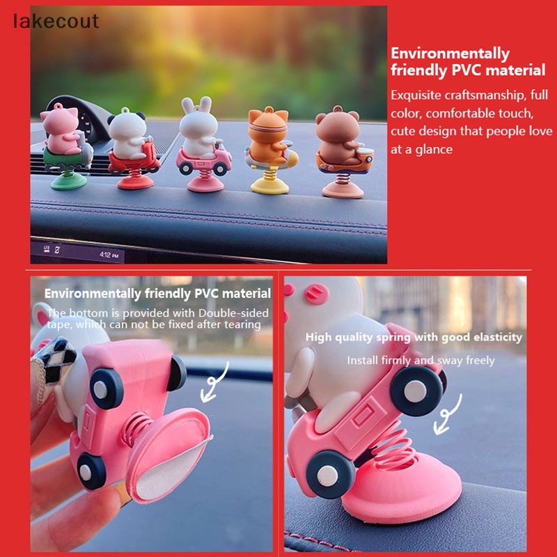 Búp Bê Lắc Đầu Hình Động Vật Hoạt Hình Dễ Thương Trang Trí Bảng Điều Khiển Xe Hơi