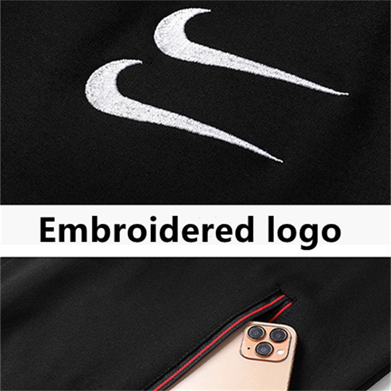 Áo Khoác Dệt Kim 100% Cotton Thêu Logo NlKE Có Khóa Kéo Thời Trang Cho Nam Và Nữ