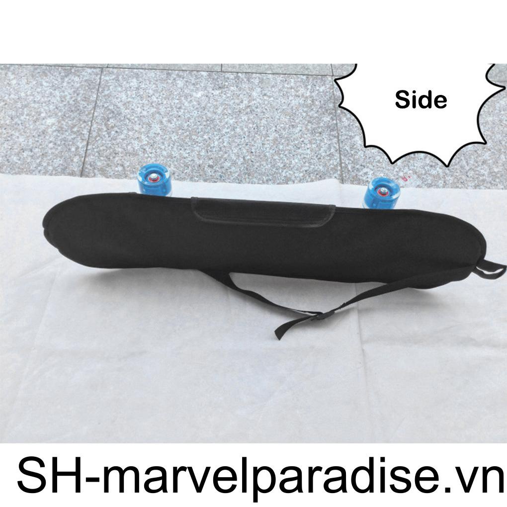Túi Đựng Ván Trượt Bốn Bánh Màu Đen 80cm Có Khóa Kéo Trước Và Dây Đeo Vai Tùy Chỉnh Tiện Dụng
