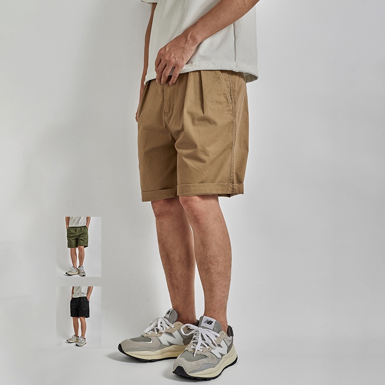 Quần Short Kaki Ống Rộng Thời Trang Mùa Hè Dành Cho Nam