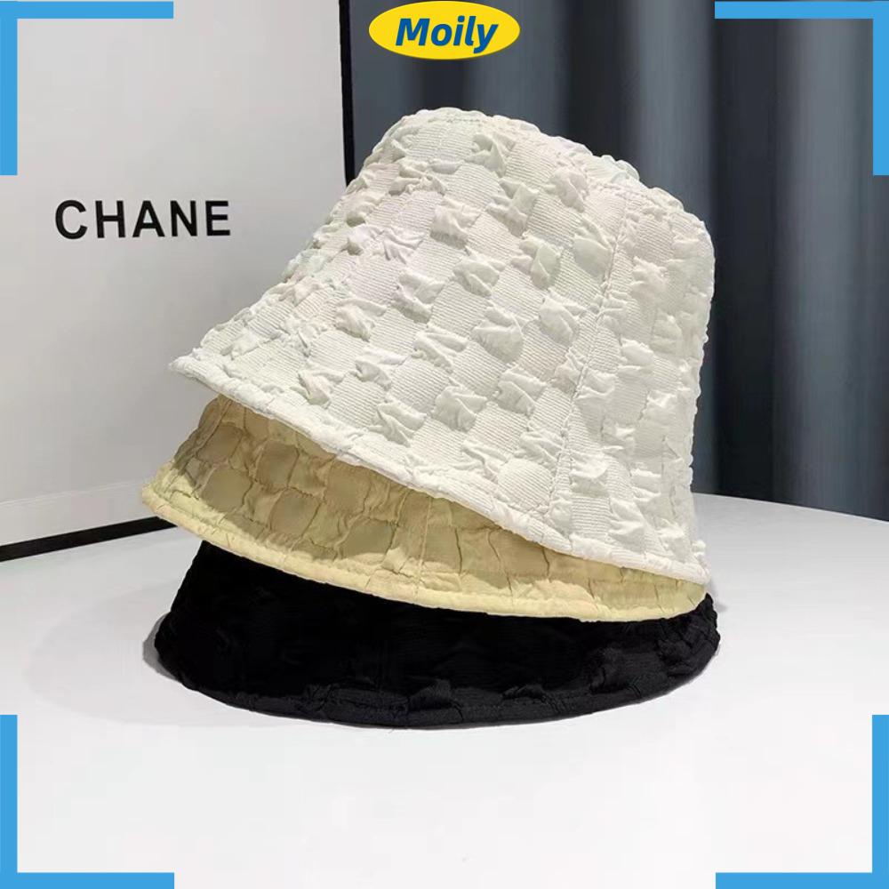 MOILYVN Mũ Tai Bèo Họa Tiết Sọc Caro Thoáng Khí Thời Trang