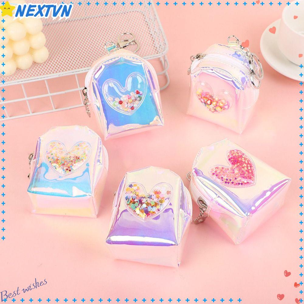 NEXTVN Ví Đựng Tiền Xu Bằng PVC Mini Họa Tiết Hoạt Hình Dễ Thương Cho Nữ