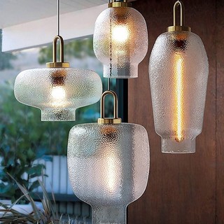 IKEE led hiện đại thủy tinh bàn ăn thanh bắc âu đèn treo trần phòng khách giản đèn chùm đèn thả trang trí phòng ngủ đèn thả trần
