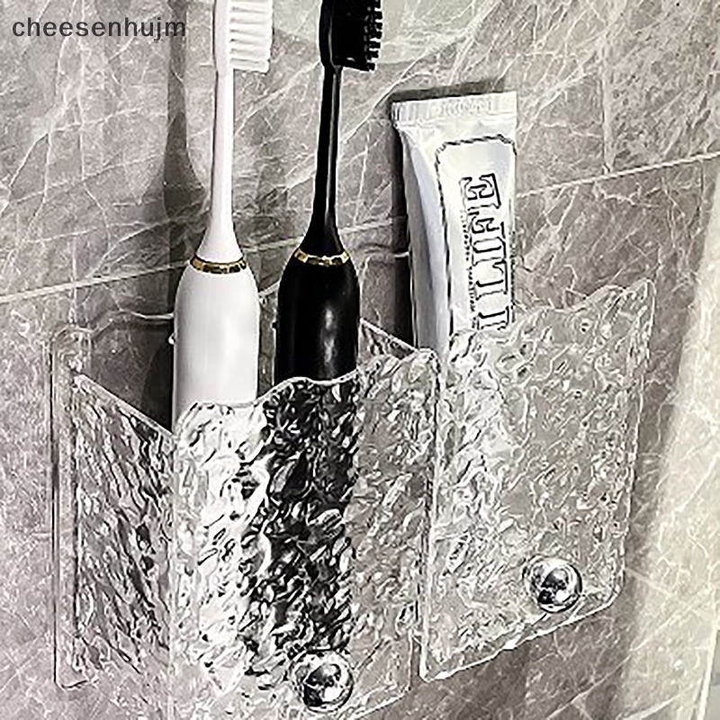 Hộp Đựng Bàn Chải / Kem Đánh Răng Gắn Tường Không Cần Đục Lỗ Thoát Nước Tiện Dụng Cho Nhà Tắm