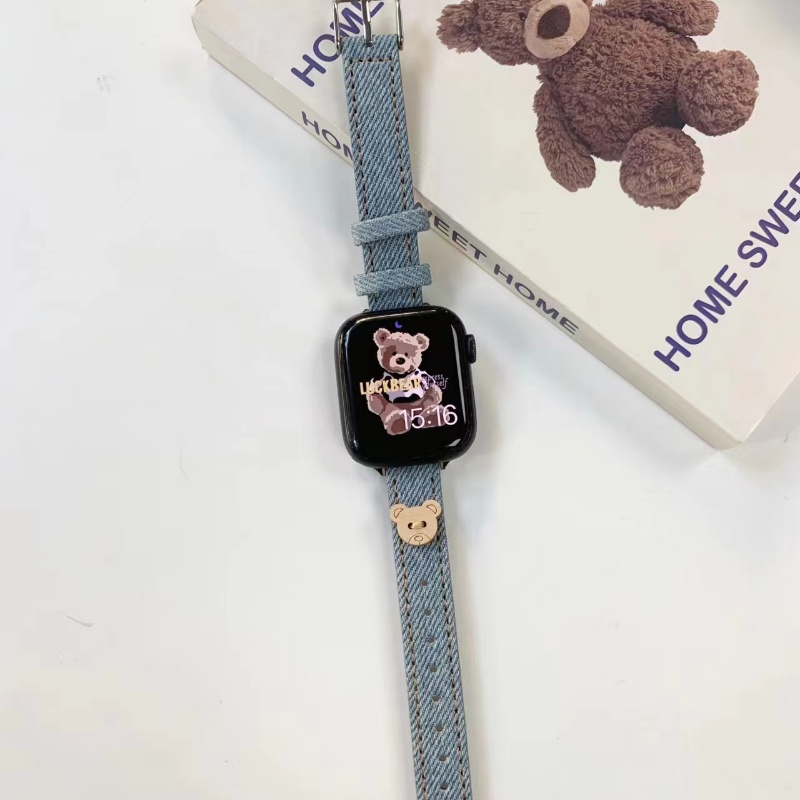 Dây Đeo Denim Thay Thế Dành Cho Đồng Hồ Thông Minh Apple watch 8 7 6 5 4 se 3 iWatch 49mm 45mm 44mm 42mm 41mm 40mm 38mm