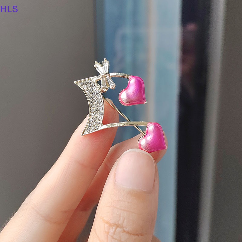 Ghim Cài Áo Hình Nốt Nhạc / Trái Tim Bằng Kim Loại Tráng Men Thời Trang Cho Nữ