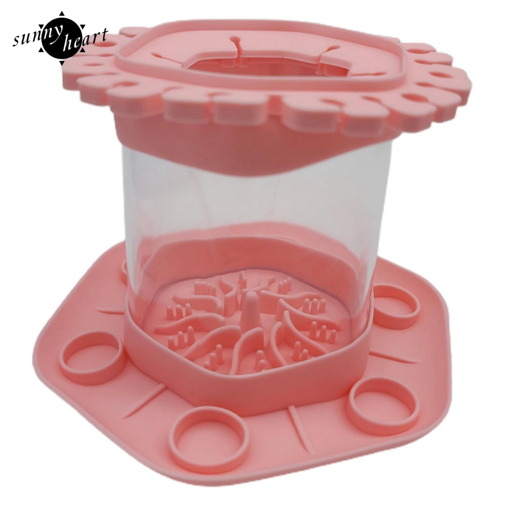 Sunnyheart Dụng Cụ Làm Sạch Bàn Chải Vệ Sinh Dễ Dàng Làm Sạch Và Giá Đỡ Bàn Chải Rửa Chén An Toàn Tích Hợp Giá Đỡ Cọ Sơn này