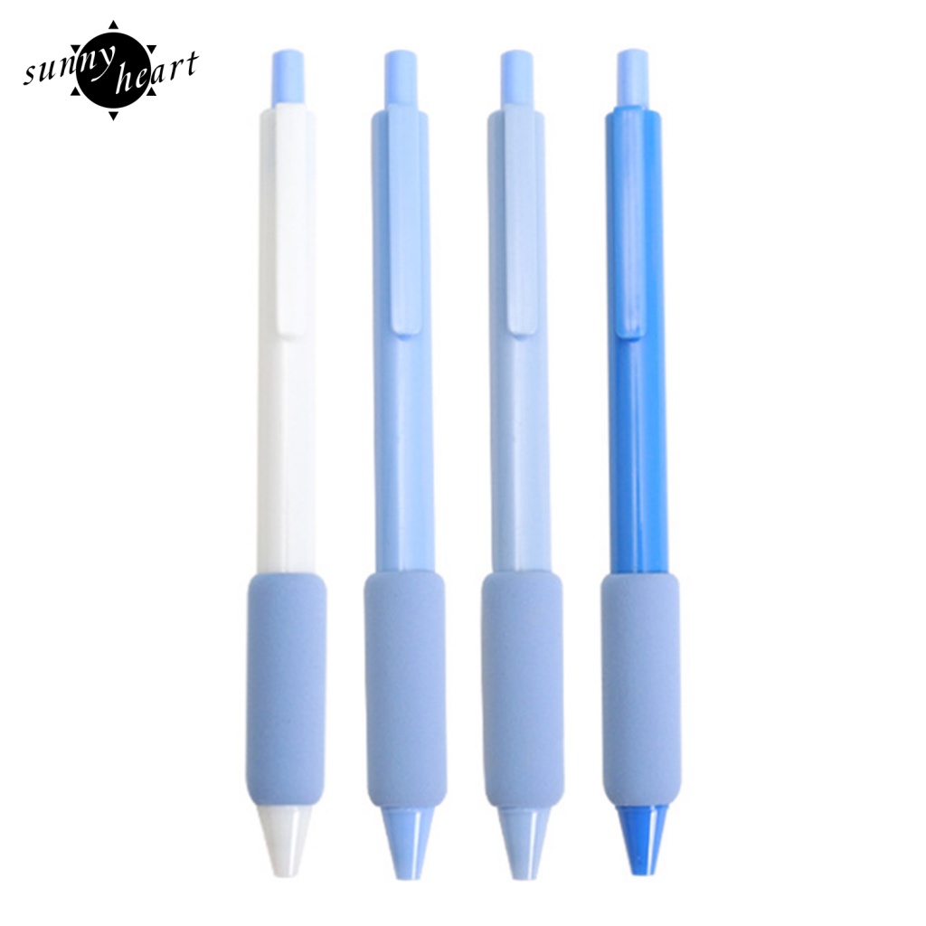 Sunnyheart Set 4 Bút Viết Cao Su Mềm Màu Gradient Nhanh Khô Không Có Dây Kéo Dài