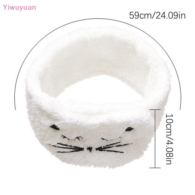 Băng Đô Cài Tóc Rửa Mặt Hình Mèo Bằng Lông Cừu San Hô Dễ Thương Cho Nữ