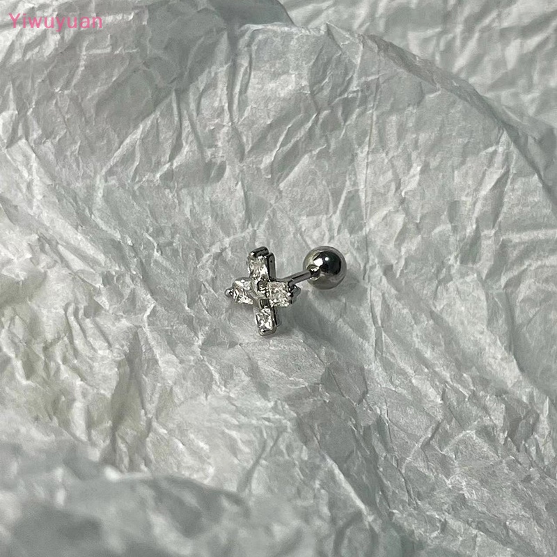 1 Đôi Khuyên Tai Xoắn Ốc Đính Đá Zircon Đơn Giản Mới