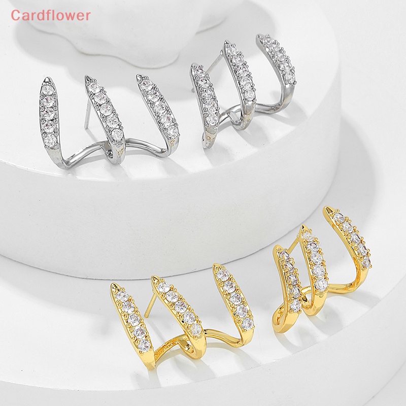 Bông Tai Ba Móng Đính Đá Zircon Thời Trang Dành Cho Nữ