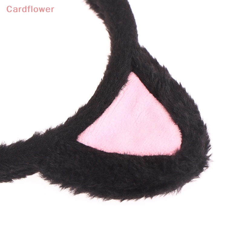 < Cardflower > Băng Đô Tai Mèo Bông Mềm Mại Sáng Tạo Hóa Trang Động Vật Hoạt Hình