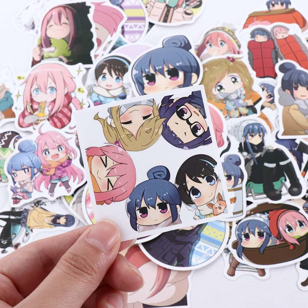 Nhãn Dán Trang Trí Hành Lý / Điện Thoại Họa Tiết Hoạt Hình Graffiti Chống Thấm Nước DAIGA Yuru Camp