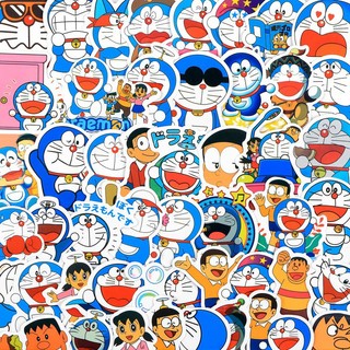 Bộ 50 Miếng Dán Trang Trí Hình Doraemon Chống Thấm Nước