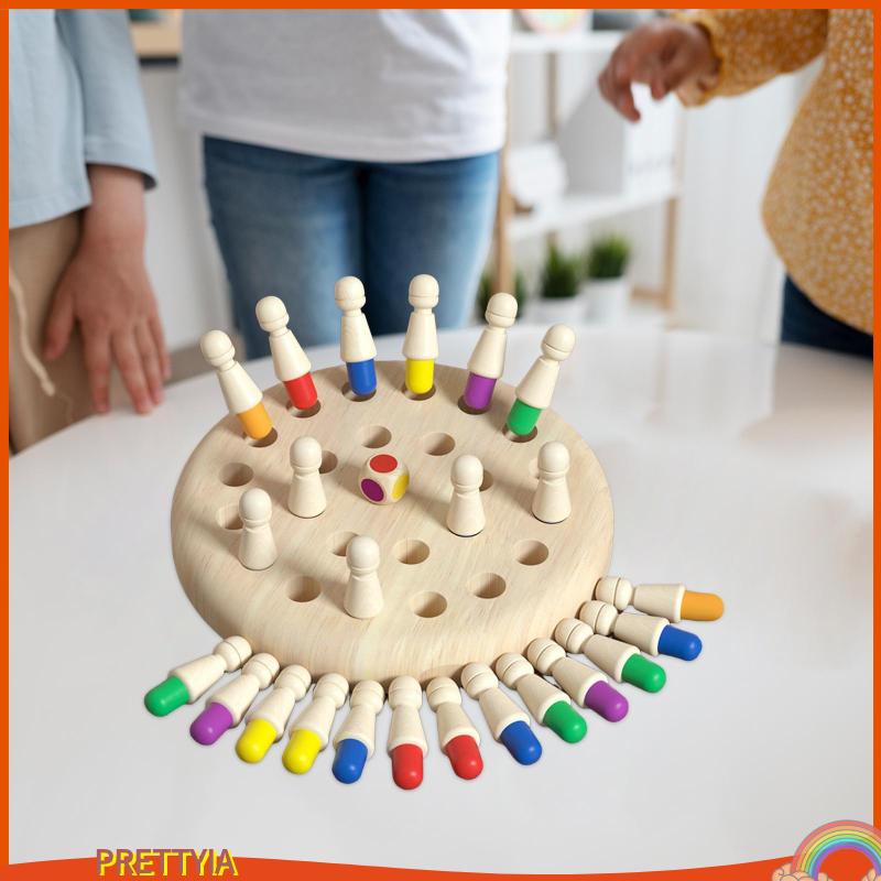 Bộ Trò Chơi Cờ Montessori Bằng Gỗ Rèn Luyện Trí Nhớ Màu Sắc Theo Phương Pháp Montessori