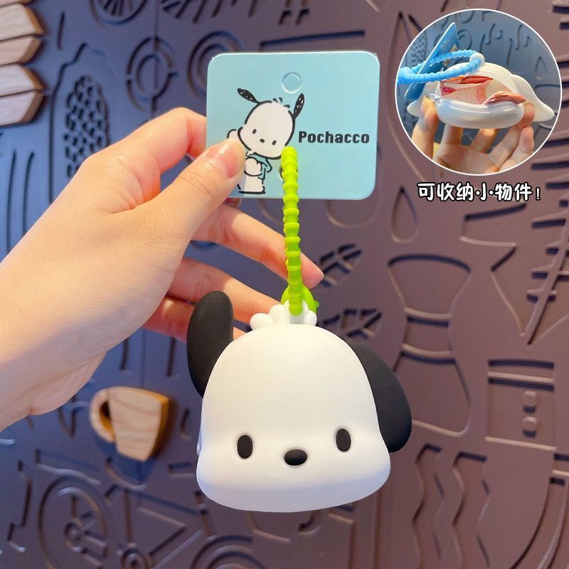 Sanrio Móc Khóa Hình Nhân Vật Kuromi Pochacco My Melody Cinnamoroll Pompompurin Bằng Silicon
