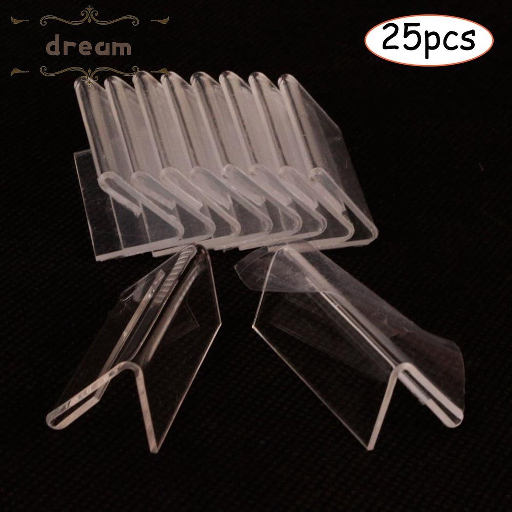 【DREAMLIFE】Price Tag Stand Transparent Accessories Mini Sign Display Holder Card Label