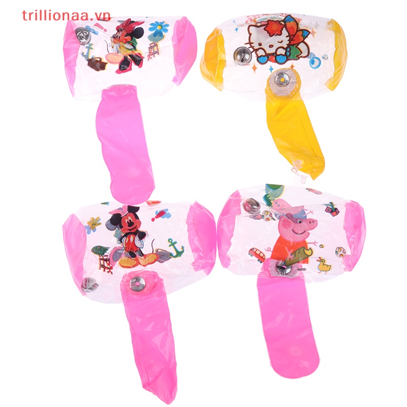 Búa Bơm Hơi Trillionaa Họa Tiết Hoạt Hình Có Chuông Màu Sắc Ngẫu Nhiên Cho Bé