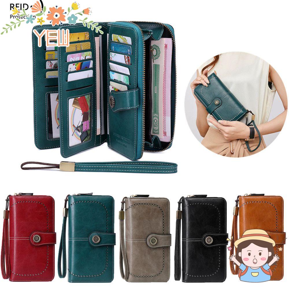 Ví Da Dáng Dài Cỡ Lớn Chống Trộm Thời Trang Cho Nữ Giá Đỡ